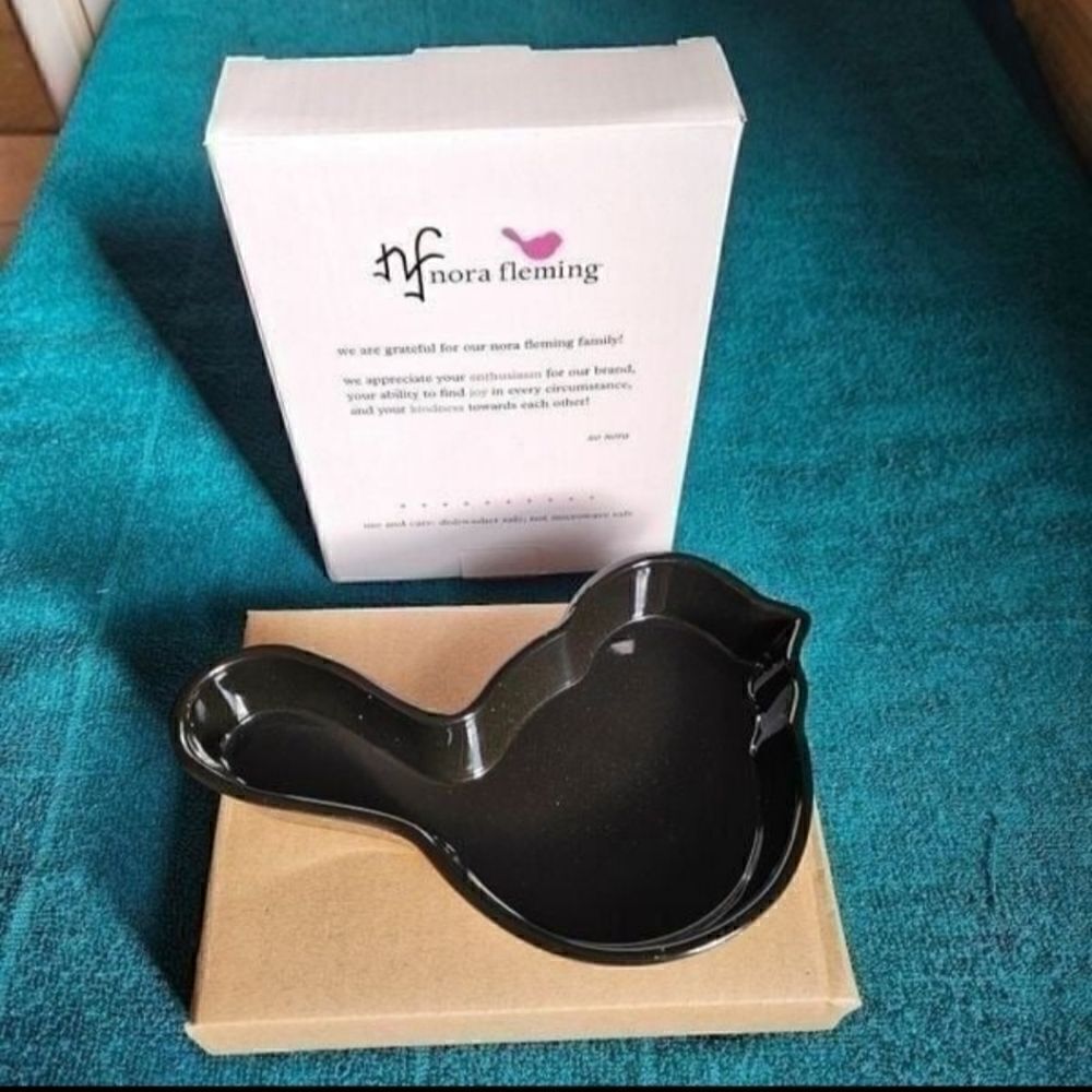 Nora Fleming Melamine Grey Bird dish SALE!